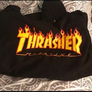 THRASHER black pullover hoodie